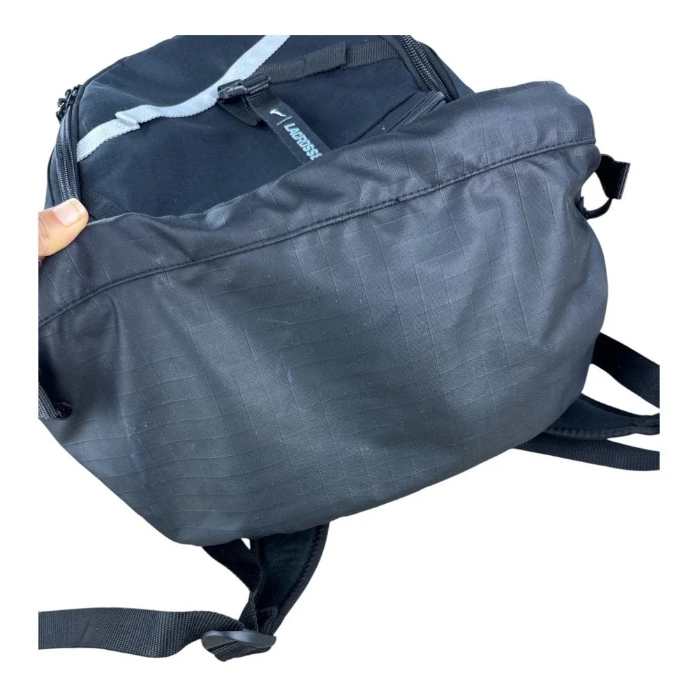 Nike Lacrosse Max Air Lazer Backpack Black Athletic Gear Bag Insulated Pocket